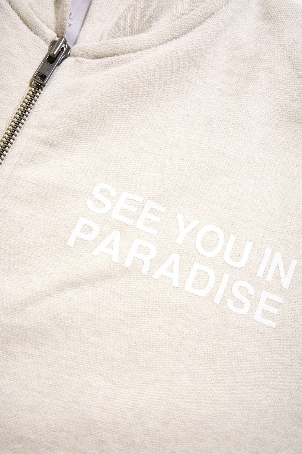 See You in Paradise Heavyweight Flared Set – Oatmeal – detail view