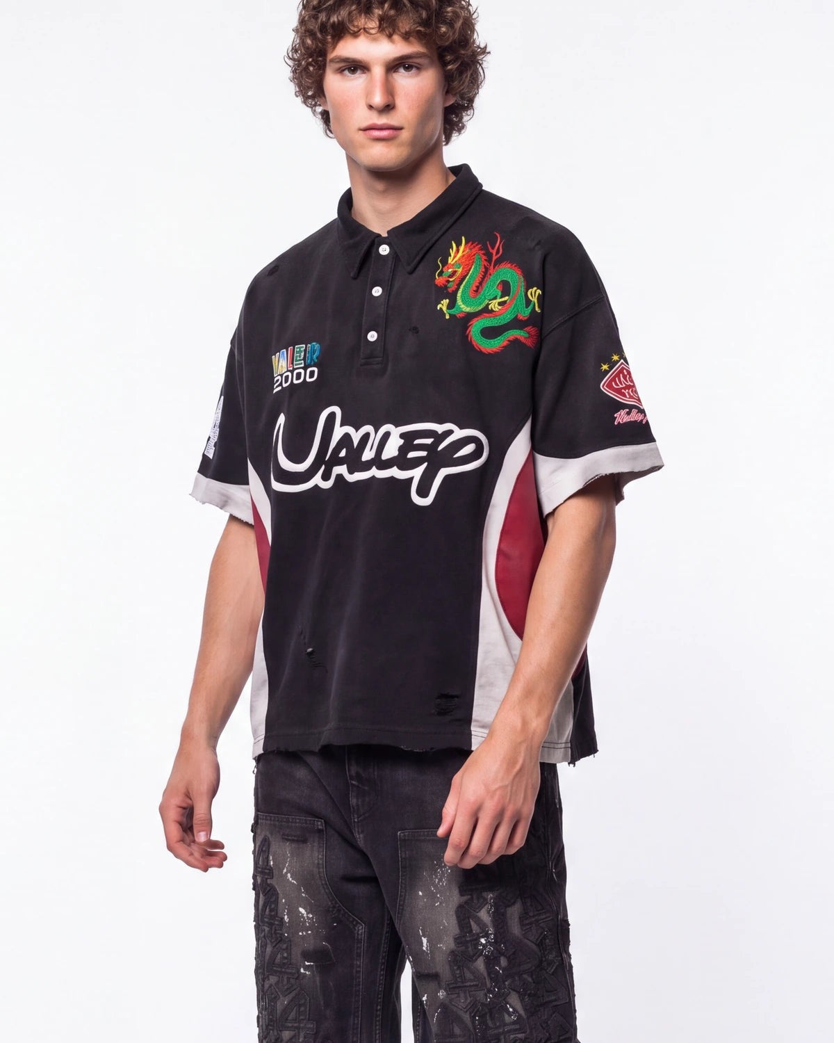 Vale Shanghai Polo – Black – detail view