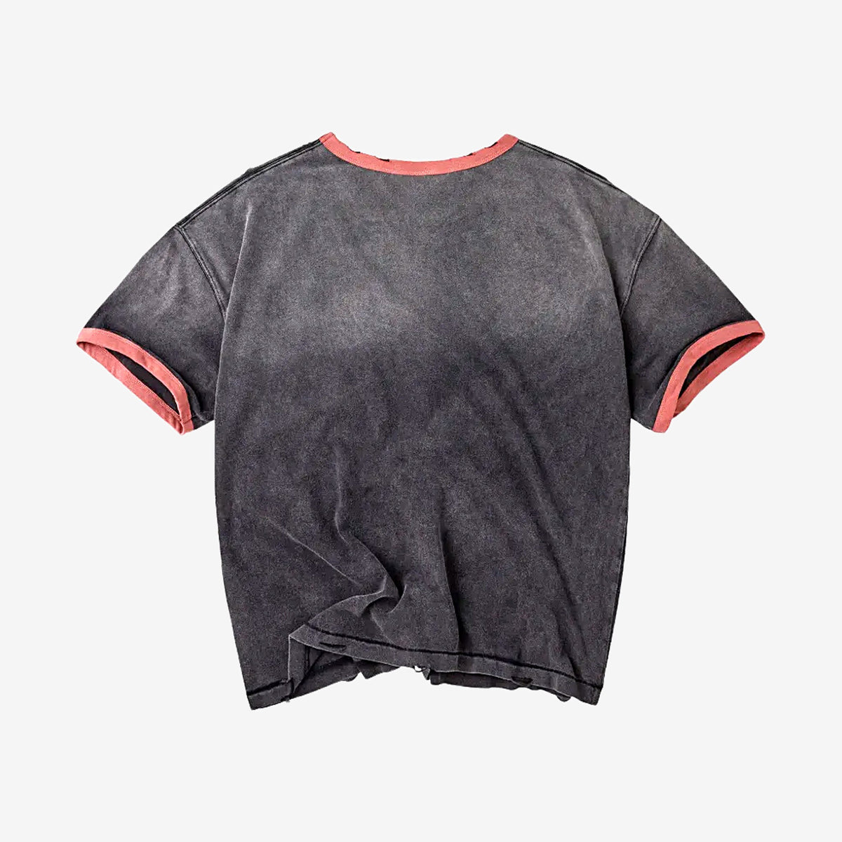 Vale Big Bro Distressed Crystal-Embellished T-Shirt – Black – back view