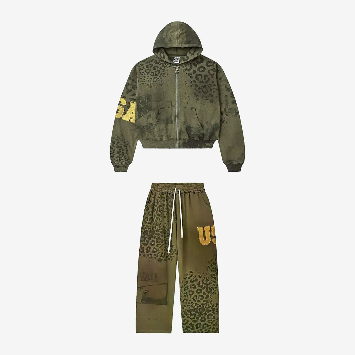 Vale Animal Print Set – Green – full set, front