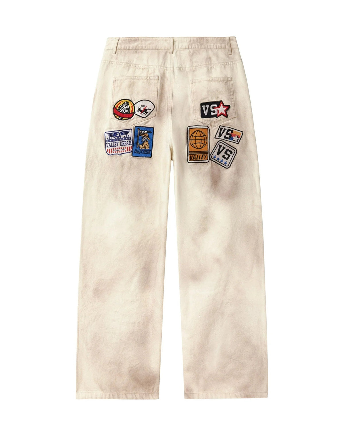 Vale 1980s Painters Jeans – Cream – back view