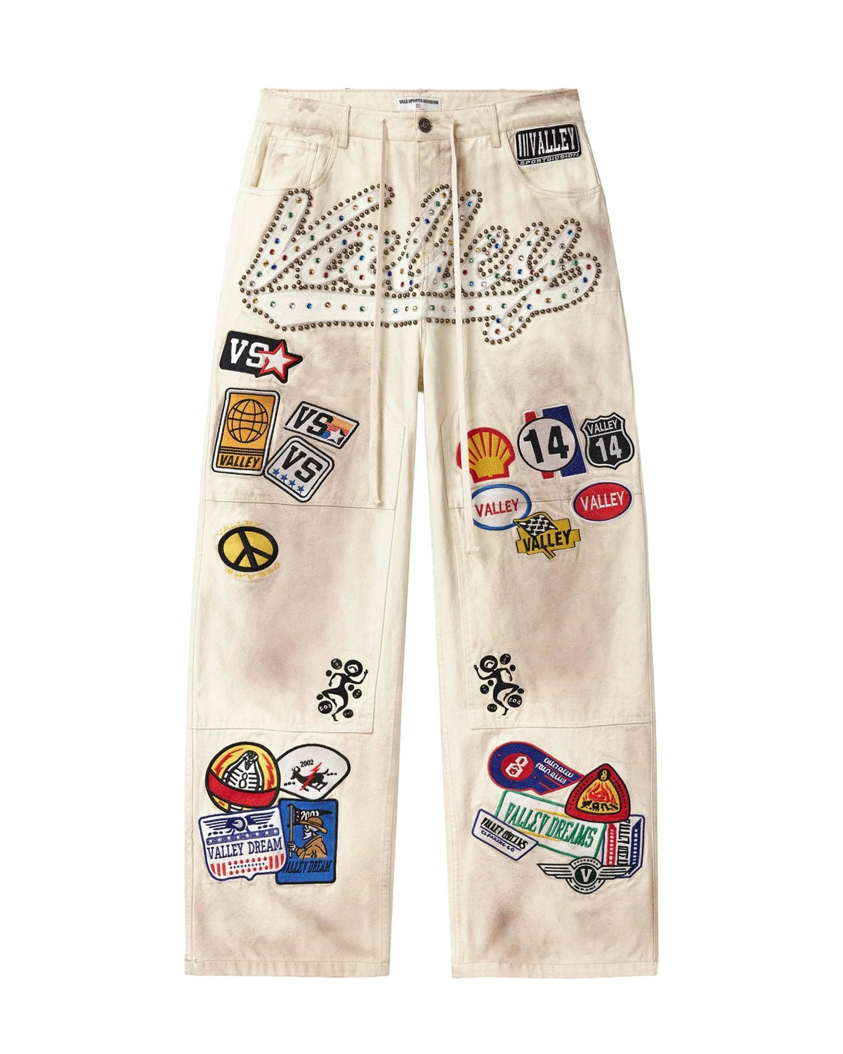 Vale 1980s Painters Jeans – Cream – front view