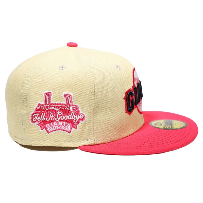 New Era San Francisco Giants Tell it Goodbye Vegas Gold Throwback Two Tone  Edition 59Fifty Fitted Hat