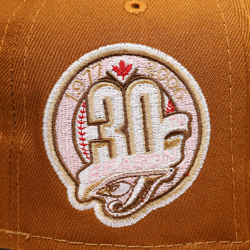 NEW YOEK METS 40TH ANNIVERSARY BROWN PINK BRIM NEW ERA FITTED HAT