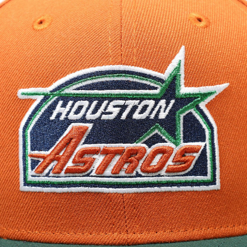 Brown Script Houston Astros Celebrating 45 Years New Era Fitted Hat 75/8