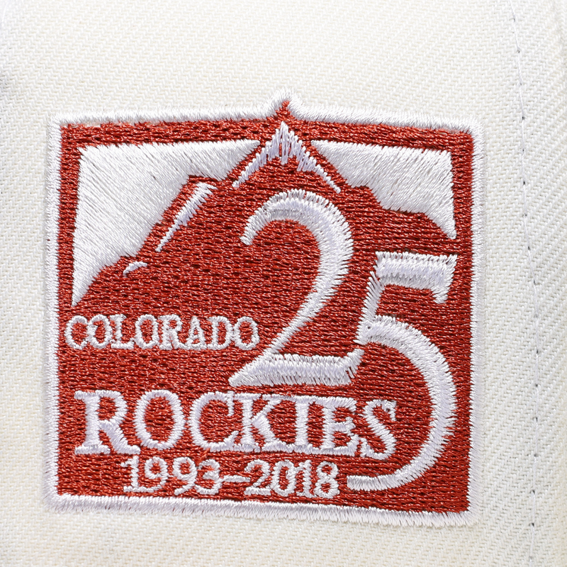 COLORADO ROCKIES 25TH ANNIVERSARY OFF WHITE RUST ORANGE BRIM NEW ERA F –  Sports World 165