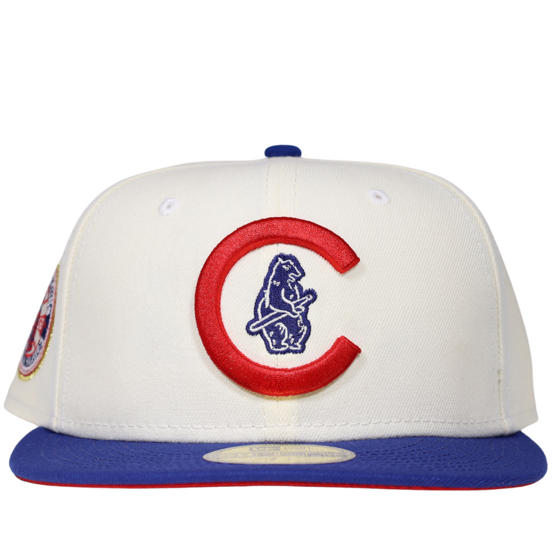 Chicago Cubs TEAM BASIC Red-White Fitted Hat by New Era