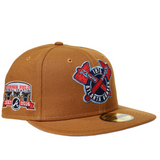 Atlanta Braves TURNER FIELD FINAL SEASON New Era 59Fifty Fitted Hat (GITD  White Brown Pink Under Brim)