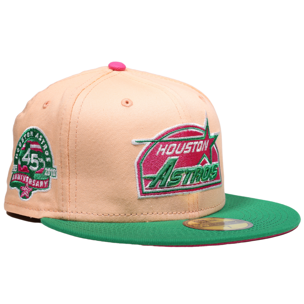 Toast Script Houston Astros Celebrating 45 Years New Era Fitted 8